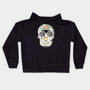 Halloween sugar skull Kids Hoodie